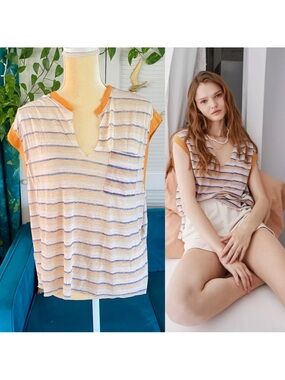 Urban Outfitters | Out From Under Melly Muscle Pocket Top Tee Stripe Medium New